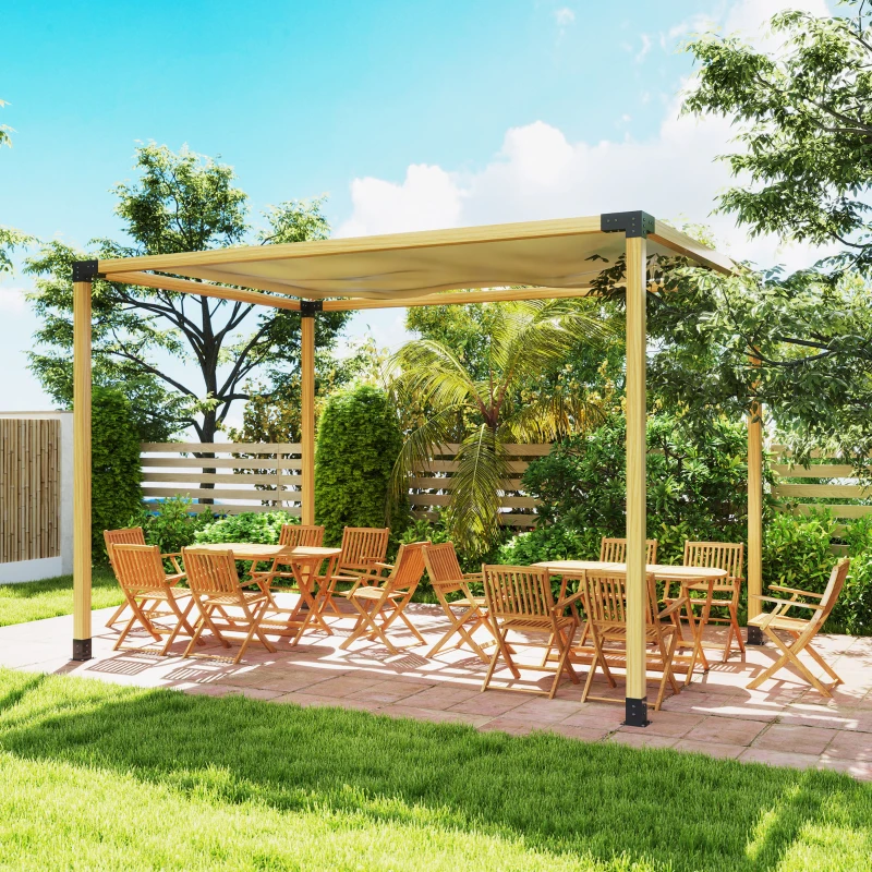 Best Pergola Kit, DIY Pergola Brackets with 3-Way Pergola Corner Brackets and Post Base for 4" x 4" (Actual 3.6" x 3.6") Lumber, 8 PCS Includes Screws - Image 8