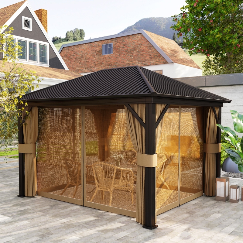 Best 3.6 x 3(m) Aluminium Frame Hardtop Gazebo, with Accessories - Image 10
