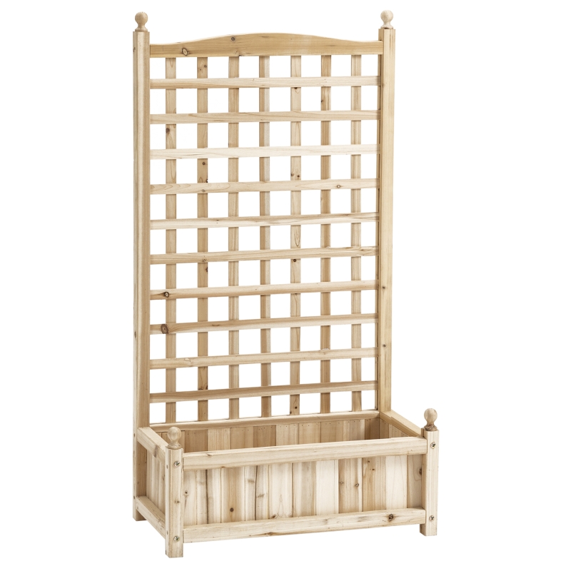 Best Garden Planters with Trellis for Climbing Vines, Wood Raised Beds for Garden, Flower Pot, Indoor Outdoor, Natural - Image 11