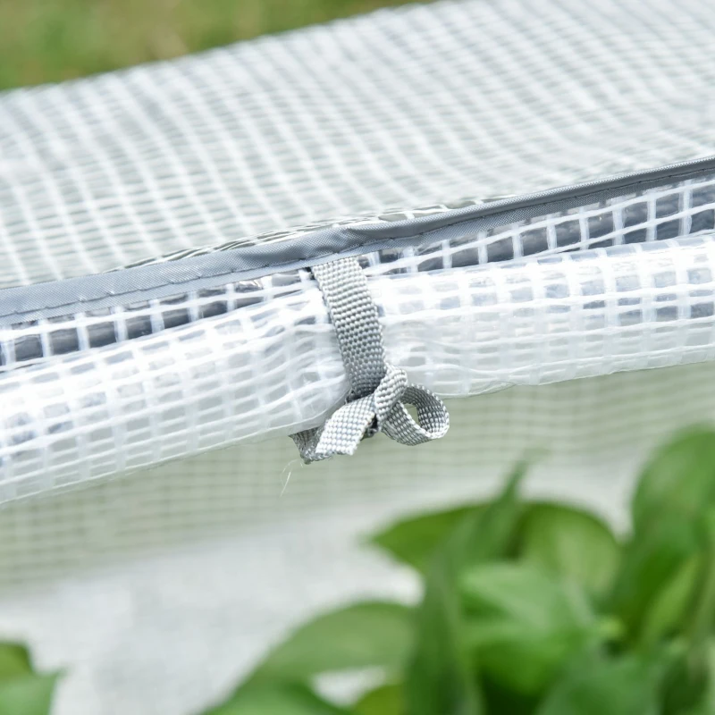 Best Mini Greenhouse Portable Flower Planter Tomato Vegetable House for Garden Backyard with Zipper 120 x 60 x 60 cm, White - Image 8