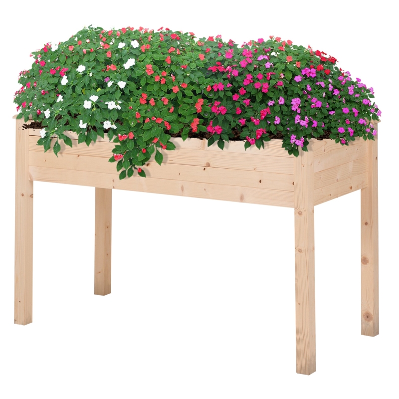 Best Garden Wooden Planters, Non-Woven Fabric, Rectangular Raised Bed,Fir Wood,Indoor/Outdoor, 122.5Lx56.5Wx76H cm - Image 12