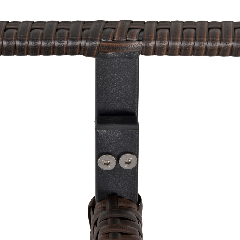 Best Six-Piece Rattan Sofa Set, with Glass-Top Table - Mixed Brown - Image 11