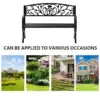 Best 127L x 60W x 85H cm Powder Coated Garden Bench for Patio Backyard, Steel-Black - Image 6
