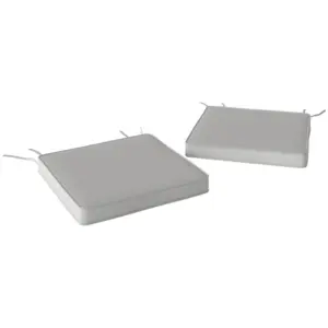 Best Set of 2 Garden Chair Cushions - Light Grey