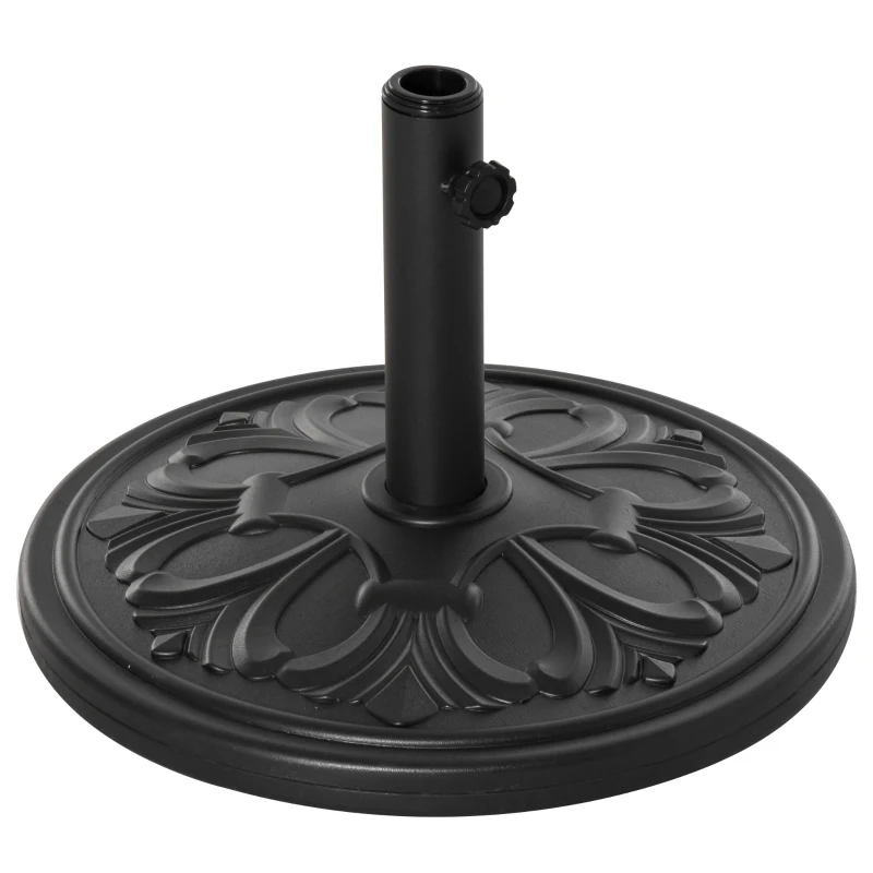 Best 13kg Round Parasol Base Sun Umbrella Weight Stand Holder Patio Outdoor Garden, Black