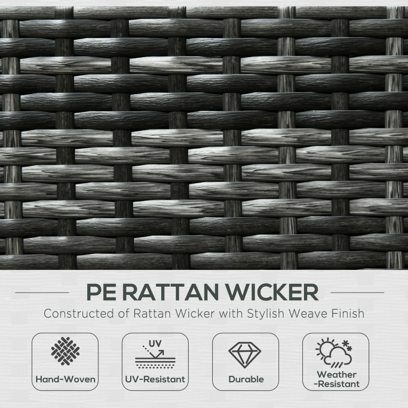 Best 8 Pieces PE Rattan Corner Sofa Set, Outdoor Garden Furniture Set, Patio Wicker Sofa Seater w/ Cushion, Washable Cushion Cover & Tempered Glass Table, Grey - Image 4