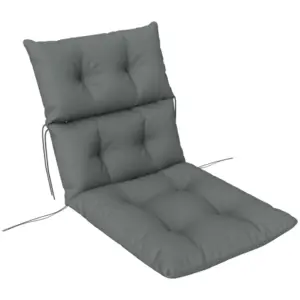 Best 115 x 56cm Rocking Chair Padded Seat Cushion - Light Grey