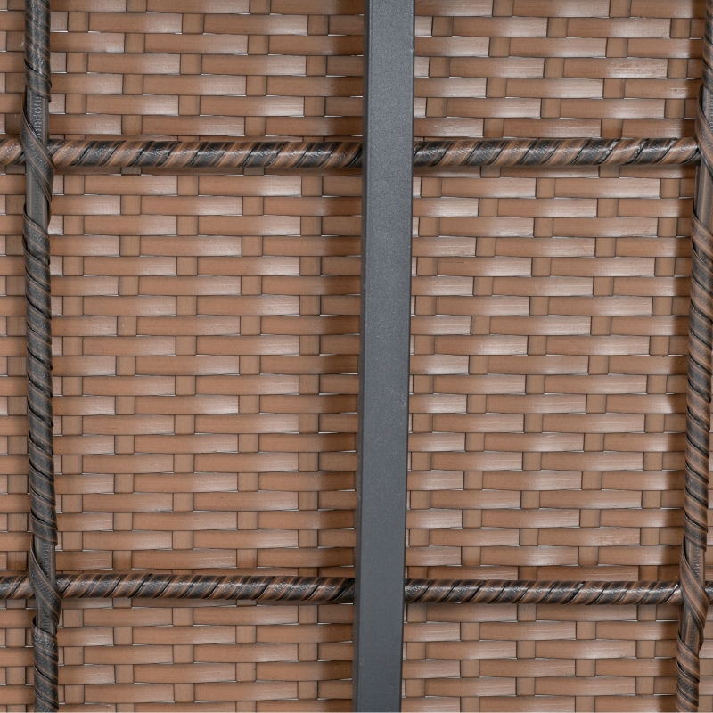 Best Six-Piece Rattan Sofa Set, with Glass-Top Table - Mixed Brown - Image 10