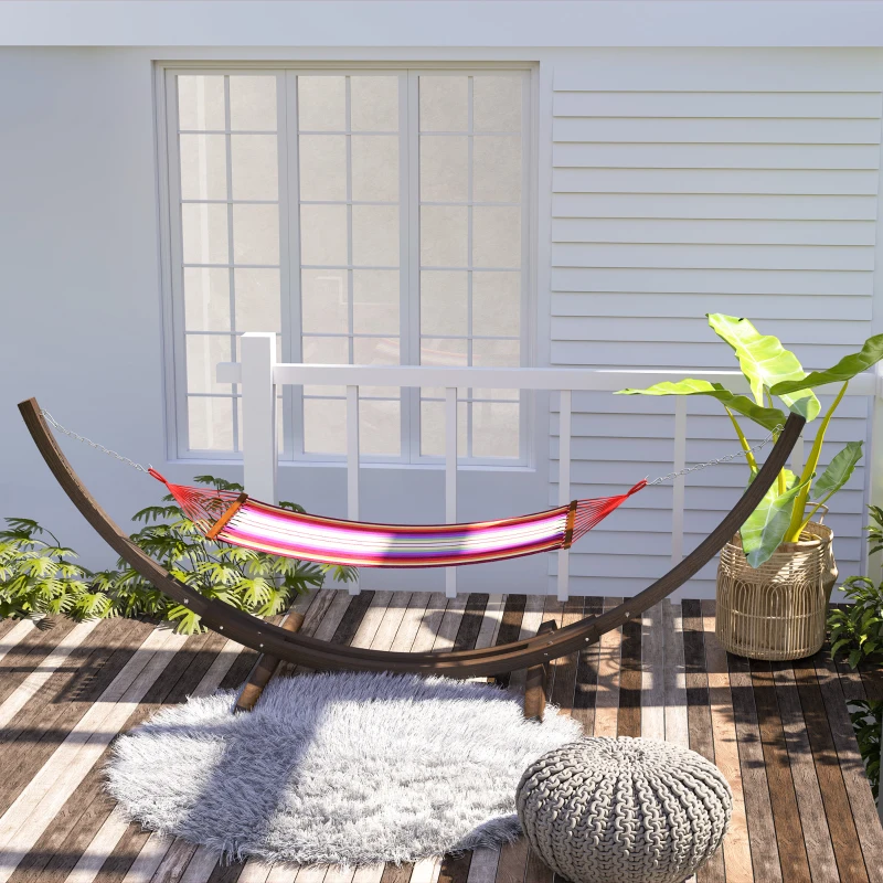 Best 3.25m Wooden Hammock Stand Universal Fit Garden Picnic Camp Accessories, Brown - Image 7