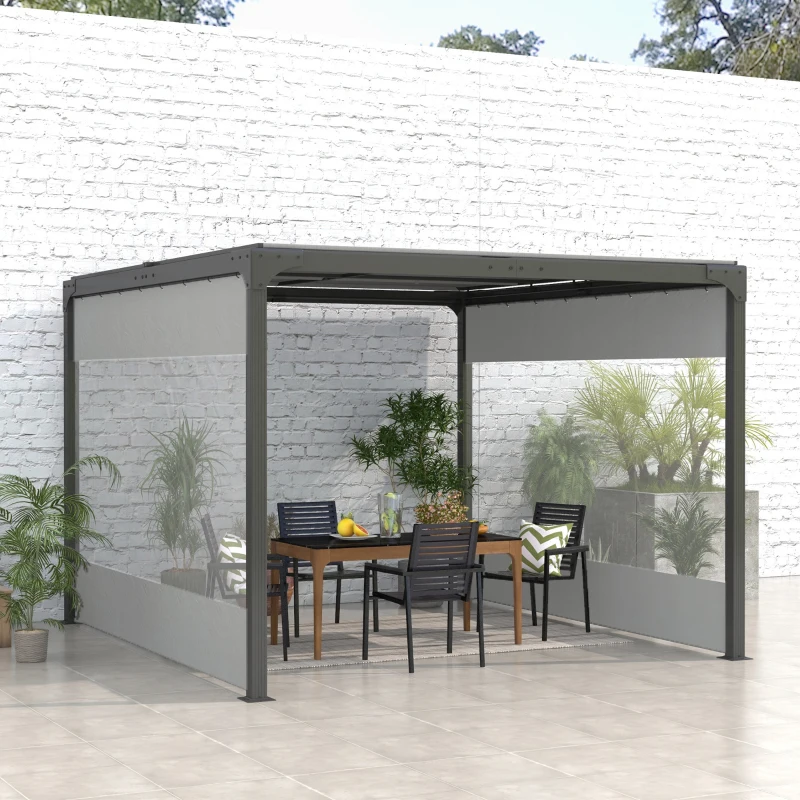 Best Set of Two 3 x 2m Replacement Pergola Panels - Grey - Image 2