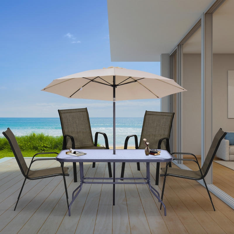 Best Set of Four Stackable Mesh Seat Chairs - Mixed Brown - Image 10