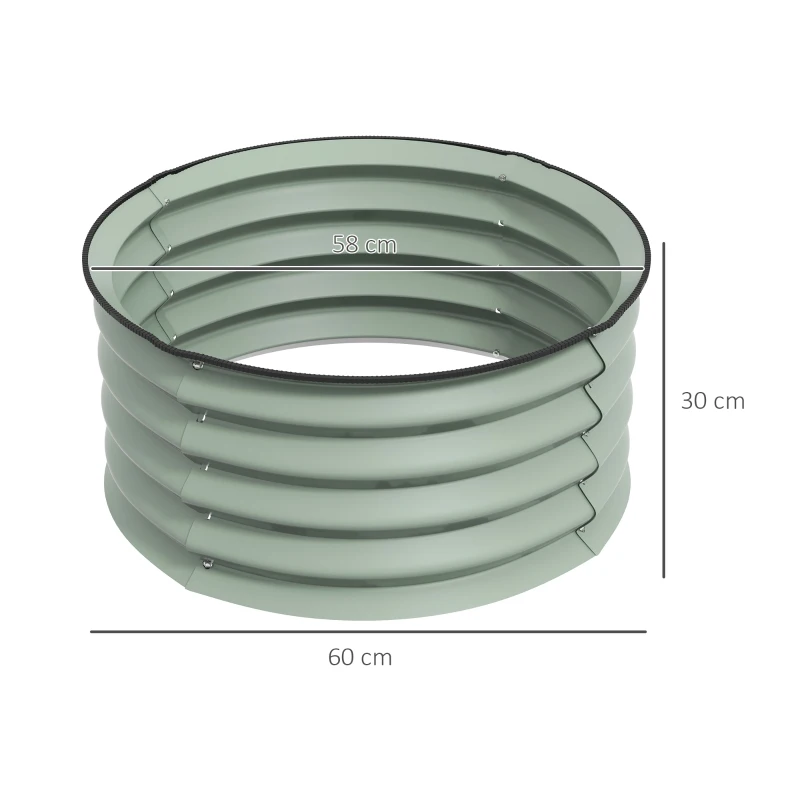 Best Set of 2 Raised Garden Bed, Metal Planter Box with Safety Edging, Easy-to-assemble Stock Tank, Green - Image 3