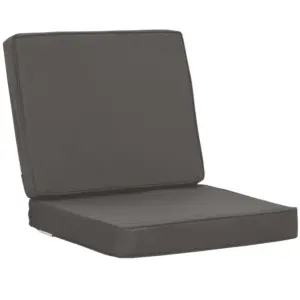 Best Set of 2 Garden Seat and Back Cushion Set, Replacement Cushions for Outdoor Furniture with Seat Cushion and Back Cushion, Dark Grey