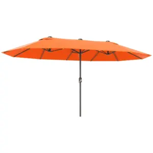 Best 4.6m Double-Sided Garden Parasol - Orange