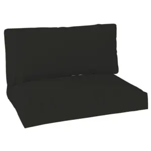 Best 2 Seater Pallet Furniture Cushions Pallet Cushions, UPF20+ 220gsm Fabric, 20 cm Thick Outdoor Seat Pads, Black