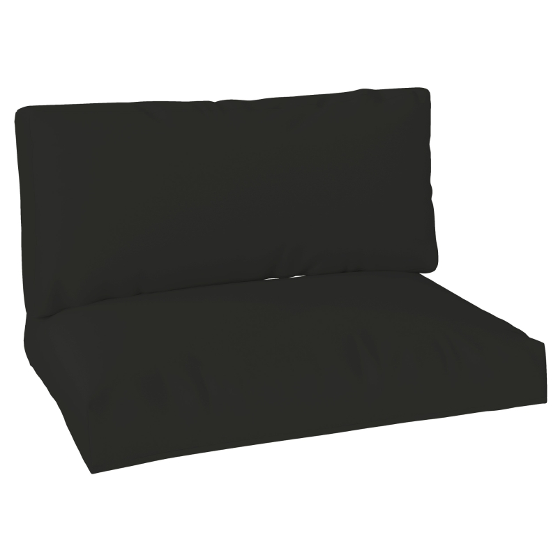 Best 2 Seater Pallet Furniture Cushions Pallet Cushions, UPF20+ 220gsm Fabric, 20 cm Thick Outdoor Seat Pads, Black