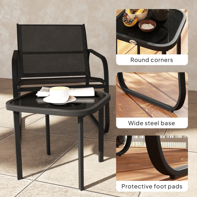 Best Three-Piece Garden Seating Set - Black - Image 8