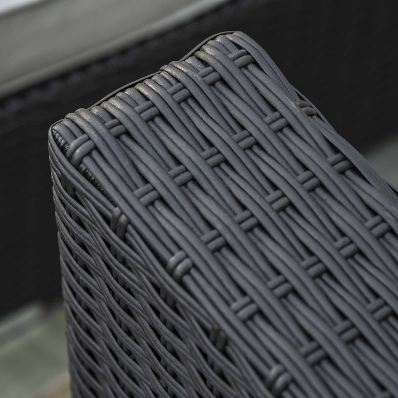 Best 8 Pieces PE Rattan Sofa Set with Cushions, Garden Corner Sofa with 4 Seater Sofa, 2 Footstools and 2 Coffee Table Set, Space-saving Design, No Assembly Required, Black - Image 11