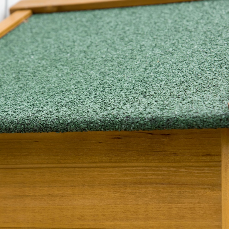 Best Wooden Garden Storage Shed Utility Gardener Cabinet w/ 3 Shelves and 2 Door, 191.5cm x 79cm x 49cm, Natural wood effect - Image 9