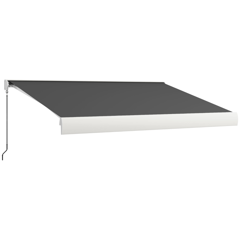 Best 4 x 3(m) Electric Retractable Awning with Remote Controller, Aluminium Frame Sun Canopies for Patio Door Window