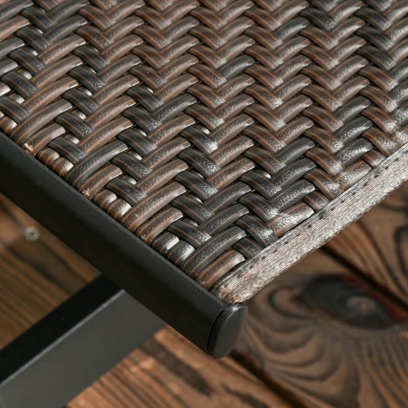 Best Rattan Sun Lounger, with Five-Position Back - Brown/Black - Image 8