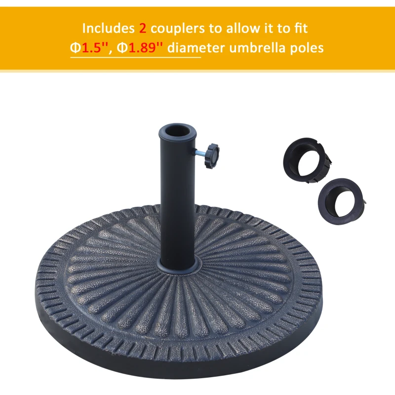 Best 14kg Garden Parasol Base, Round Resin Sun Umbrella Base, Outdoor Umbrella Stand for 38mm or 48mm Outdoor Umbrella Poles, Bronze Tone - Image 7