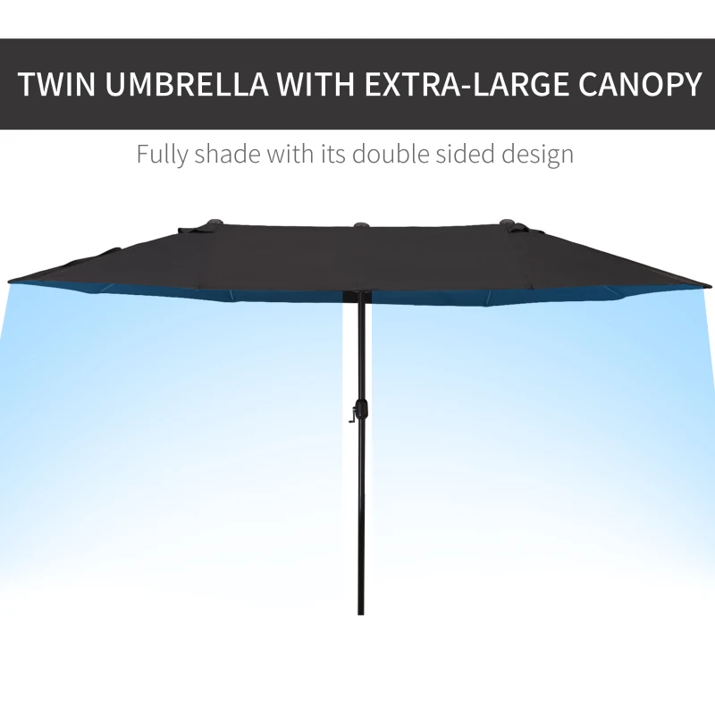 Best 4.6m Canopy Parasol - Black - Image 4