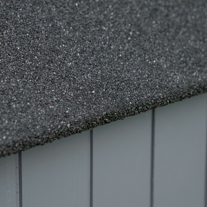 Best Garden Outdoor Storage Shed Outdoor Tool Shed with 3 Shelves and Tilt Roof, 129x51.5x180cm, Grey - Image 9