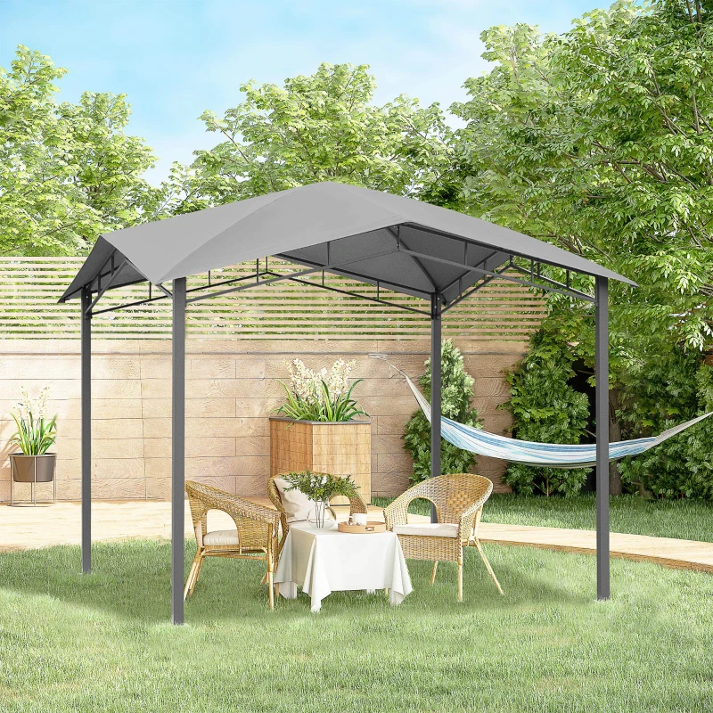 Best 3x3(m) Outdoor Gazebo Garden Pavilion Sunshade Canopy Tent with Steel Frame, Grey - Image 2