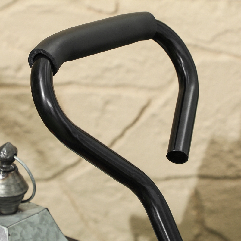 Best 114L Steel Frame Garden Cart Trolley - Green - Image 9