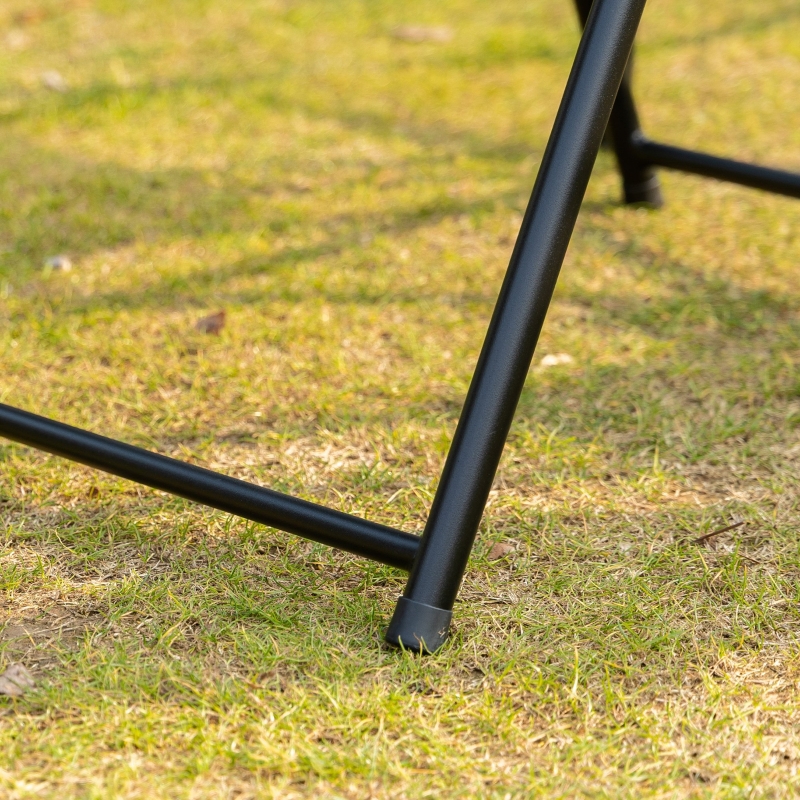 Best 5 Piece Garden Dining Set Outdoor Dining Furniture 4 Folding Chairs, Glass Top Table with Parasol Hole, Texteline Seats, Black - Image 9