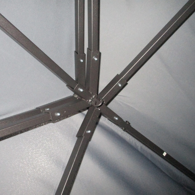 Best 3 x 4m Aluminium Garden Gazebo, Marquee Canopy Shelter Pavilion Party Tent with Nets and Curtains for Garden and Deck, Dark Grey - Image 9