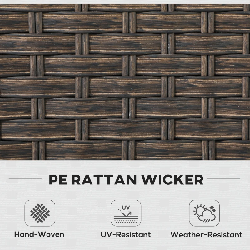 Best 5-Piece Rattan Patio Furniture Set with Gas Fire Pit Table, Loveseat Sofa, Armchairs, Cushions, Pillows, Dark Brown - Image 6