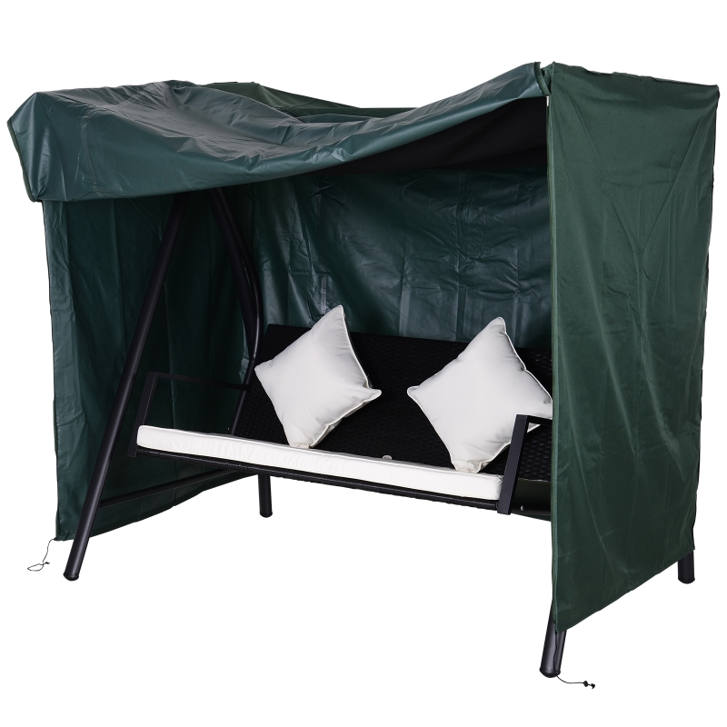 Best 152 x 177cm Three-Seater Swing Chair Protective Cover Green - Image 11