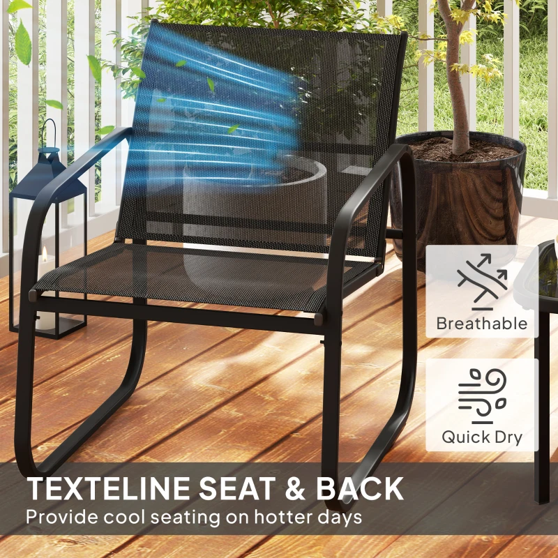 Best Three-Piece Garden Seating Set - Black - Image 5