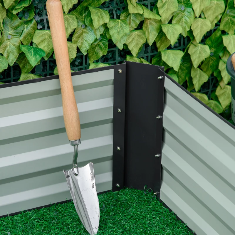 Best Metal Raised Garden Bed Planter Box Outdoor Planters for Growing Flowers, Herbs, Grey, 241x90.5x30cm - Image 7