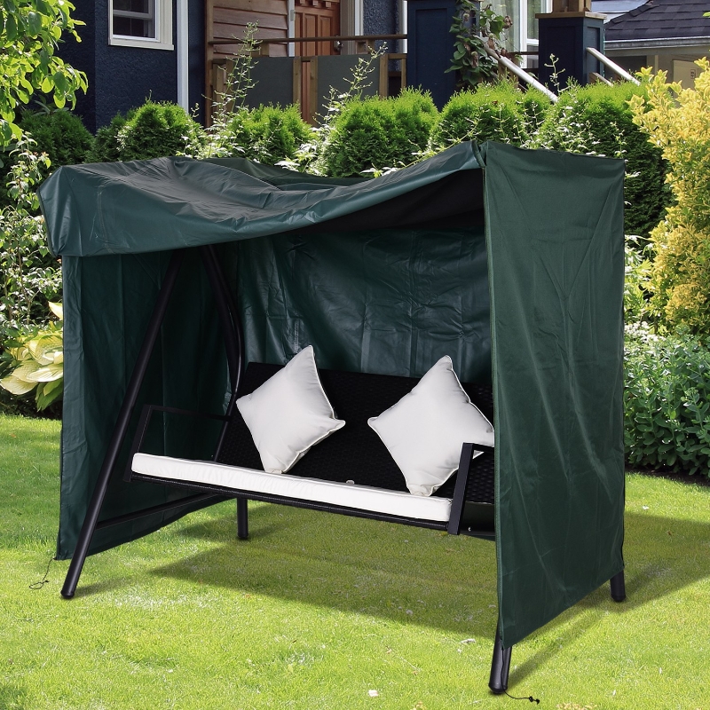 Best 152 x 177cm Three-Seater Swing Chair Protective Cover Green - Image 10