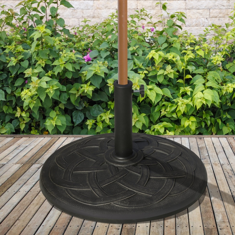 Best 19KG Resin Umbrella Base Garden Parasol Base Stand Round Sun Shade Holder Suitable For Pole Between Φ38mm to Φ48mm - Image 11