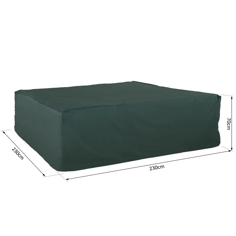 Best Large Patio Garden Furniture Set Cover 600D Oxford Square Waterproof, 230 x 230 x 70 cm, Green - Image 3