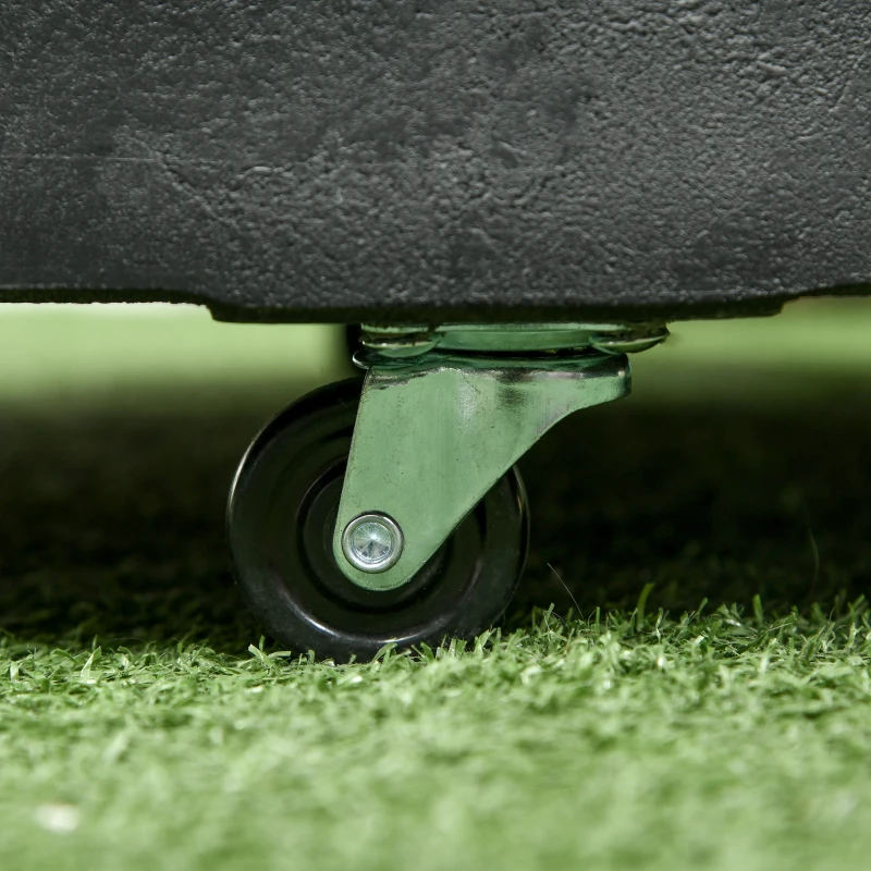 Best 23.5kg Resin Garden Parasol Base with Wheels and Retractable Handles, Round Outdoor Market Umbrella Stand Weight for Poles of Φ38mm to Φ48mm, Black - Image 8