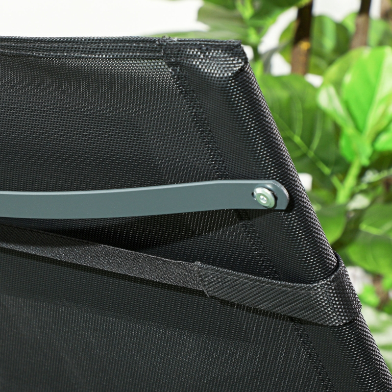 Best Steel Frame Zero Gravity Rocking Chair, with Pillow - Black - Image 9