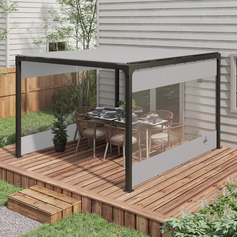 Best Set of Two 3 x 2m Replacement Pergola Panels - Grey - Image 10