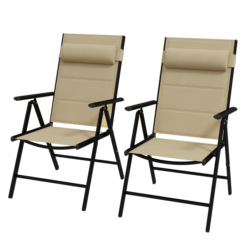 Best Set of Two Padded Garden Chairs - Khaki - Image 11