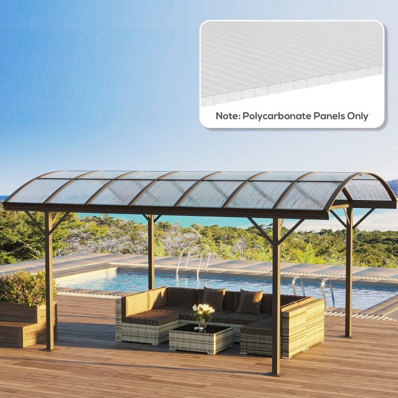 Best 14 Pieces Polycarbonate Sheets, 121 x 61 x 0.4cm Twin-Wall Plastic Roofing Sheets, 10m² Replacement Greenhouse Panels, Waterproof and UV Protection, Clear - Image 10