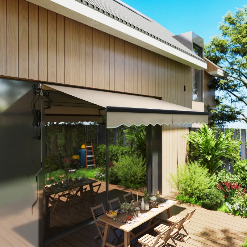 Best 3.5 x 3m Electric/Manual Awning, with Remote - Beige - Image 2