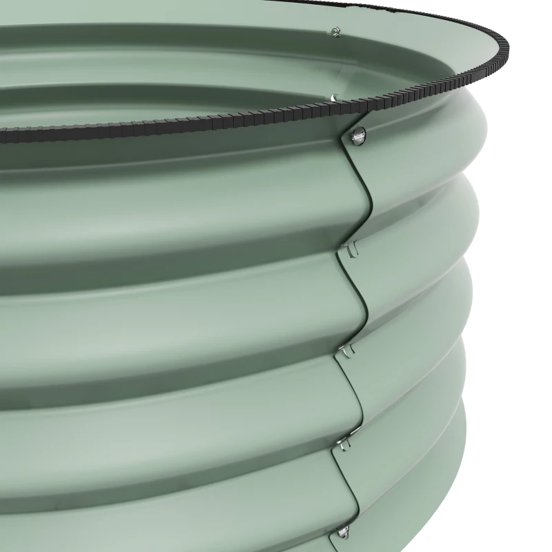 Best Set of 2 Raised Garden Bed, Metal Planter Box with Safety Edging, Easy-to-assemble Stock Tank, Green - Image 8