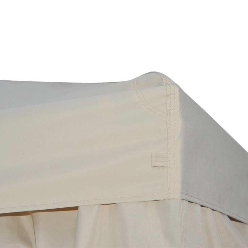 Best 3 x 3 m Garden Gazebo Double Roof Marquee Patio Wedding Party Tent Canopy Shelter with Sidewalls, (Beige) - Image 10
