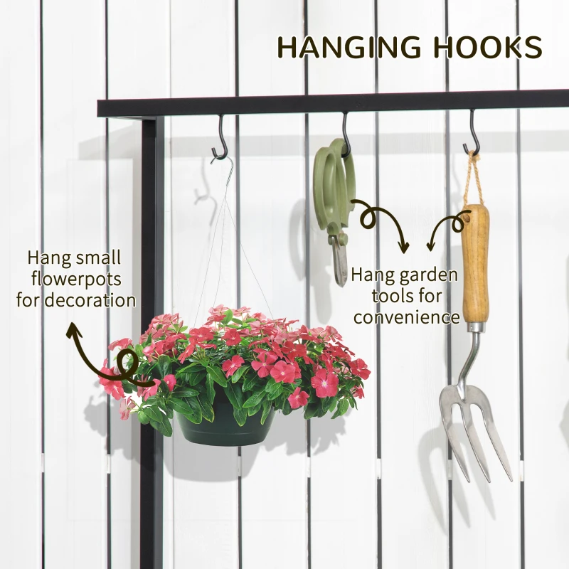 Best 3 Tiered Plant Stand with Hanging Hooks, Flower Rack Shelf for Indoor Outdoor Porch Balcony Living Room Bedroom - Image 5