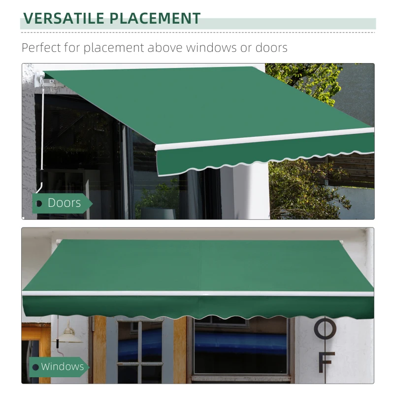Best Manual Retractable Awning, size (4m x3m)-Green - Image 5
