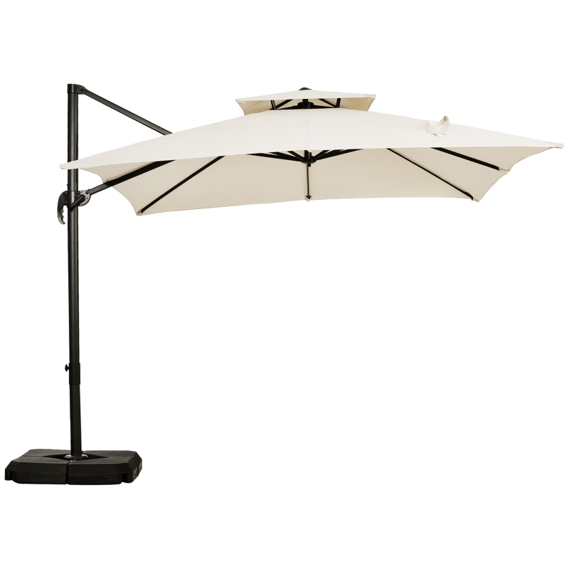 Best Steel Frame Outdoor Roma Cantilever Umbrella - Image 11
